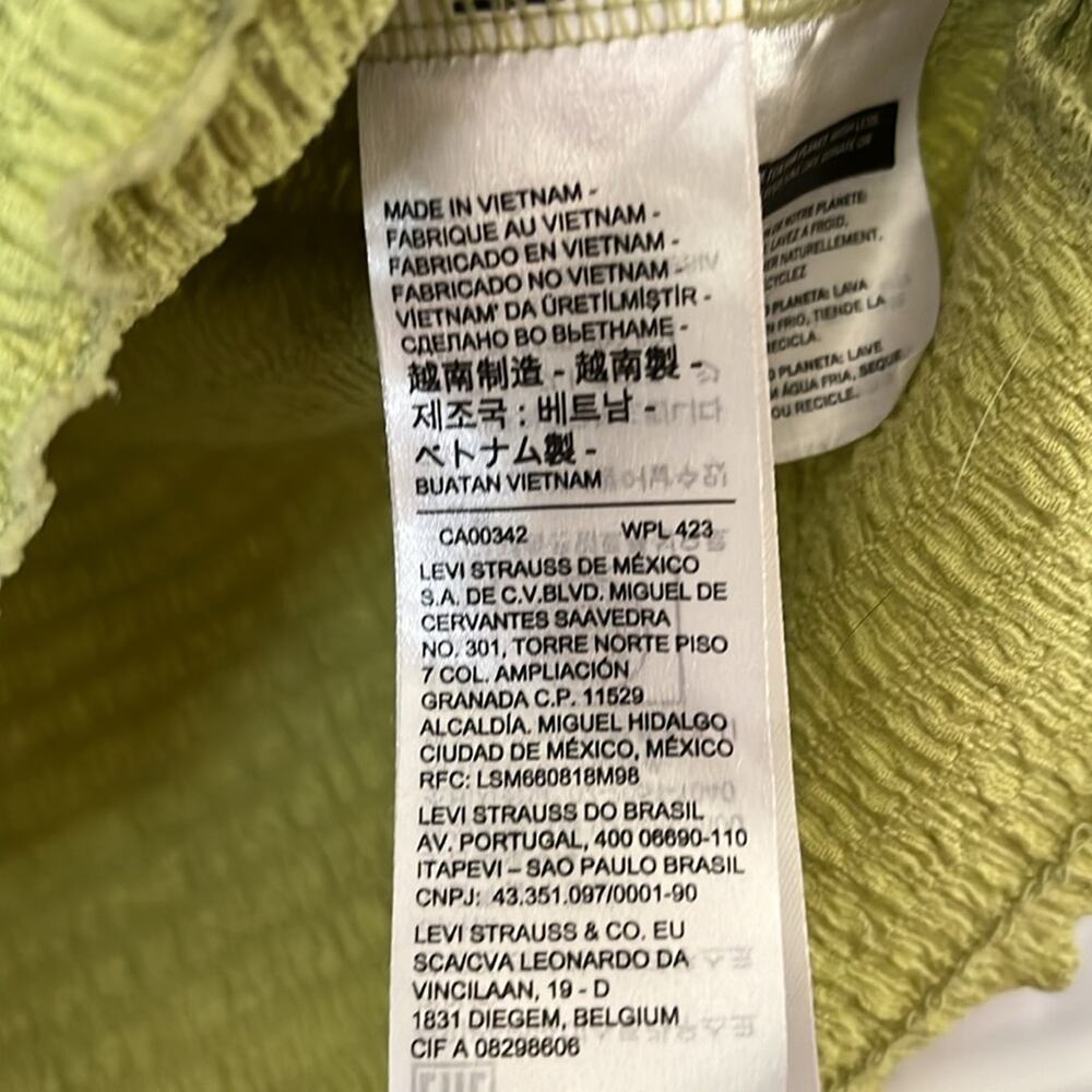 Levi’s Off Shoulder Crop Top Green Large - Picture 3 of 8